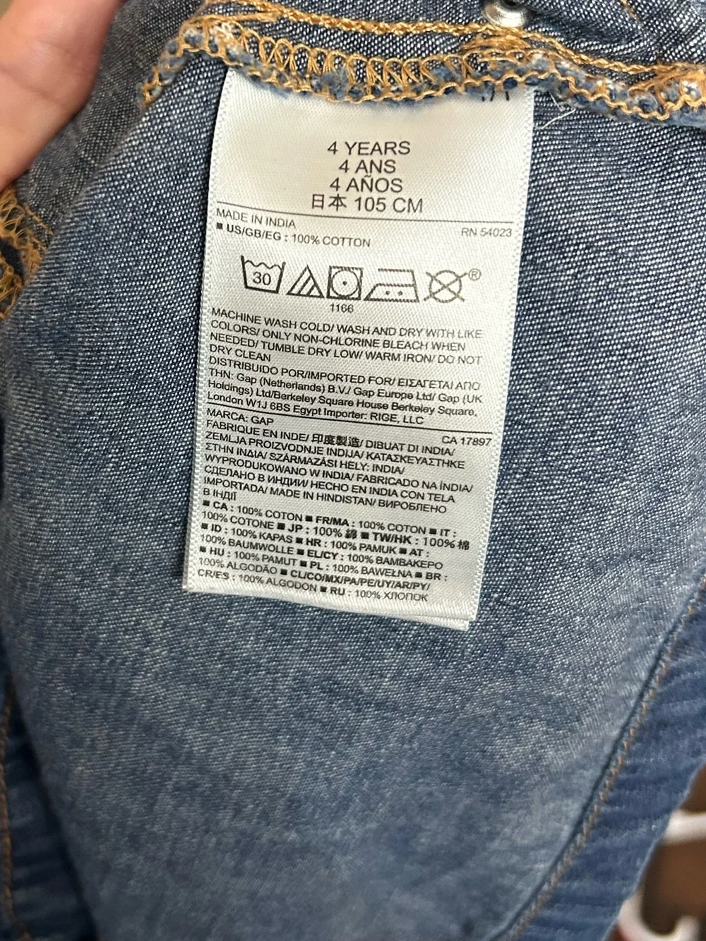 Baby Gap - 100% Cotton Denim Dress - Size 4T